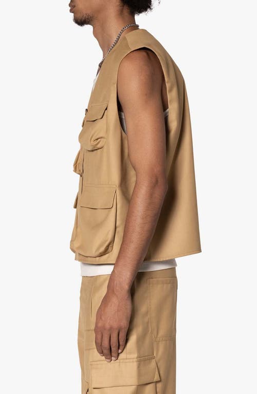 MNML MNML BONDED COTTON GABARDINE CARGO VEST 