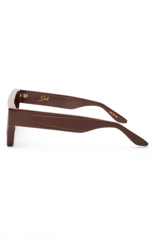 Shop Dezi Slick 55mm Shield Sunglasses In Chocolate/siena Faded