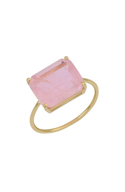 Bony Levy 14k Gold Pink Quartz Statement Ring