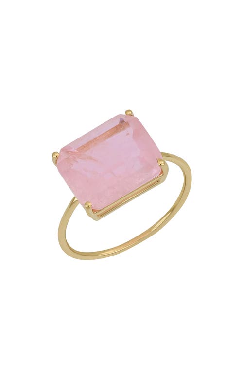 Shop Bony Levy 14k Gold Pink Quartz Statement Ring In Pink/14k Yellow Gold