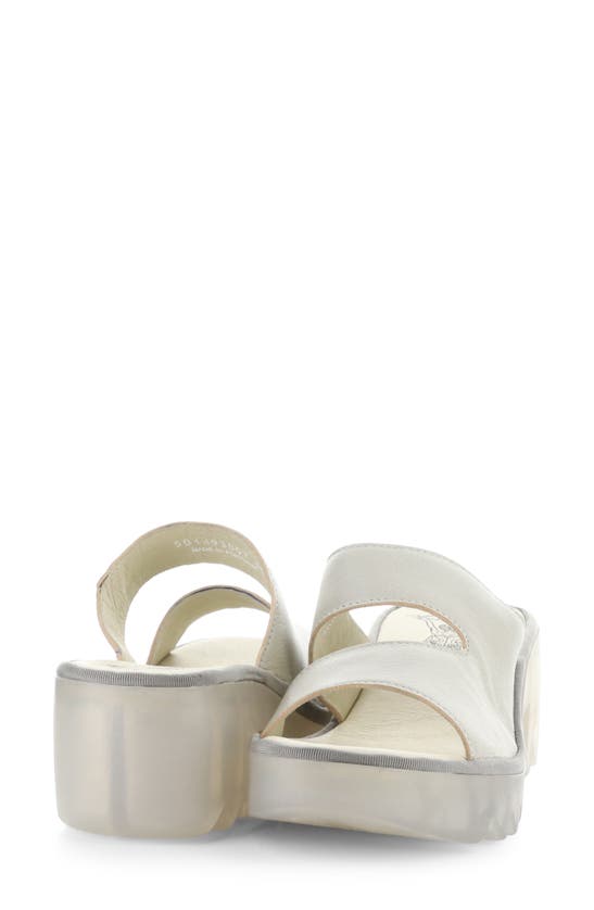 Shop Fly London Tech Platform Sandal In Silver Borgogna