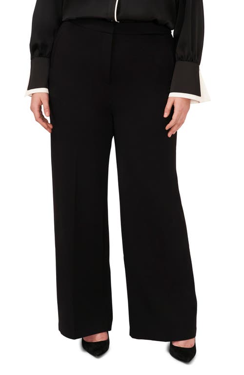 halogen(r) High Waist Straight Leg Pants Rich Black at Nordstrom