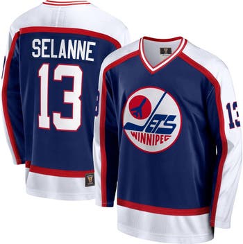 TEEMU SELANNE Signed Winnipeg Jets Reverse Retro White Adidas PRO