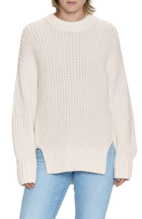 Pistola Helene Side Vent Crewneck Cotton Sweater at Nordstrom,