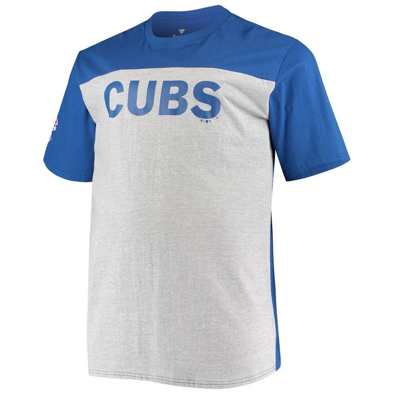 Chicago Cubs Fanatics Branded Official Logo T-Shirt - Heathered Gray