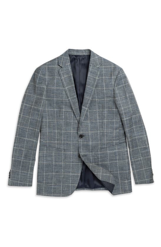 Shop Rodd & Gunn Karaka Point Windowpane Check Wool Blend Sport Coat In Indigo