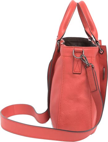 Longchamp X-small Le Pliage Cuir Convertible Top Handle Bag in Red