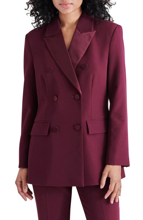 Steve Madden Hayley Double Breasted Suit Blazer Fig at Nordstrom,