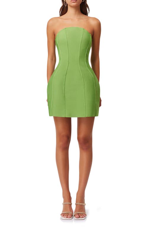 Shop Elliatt Rose Strapless Minidress In Fern Green