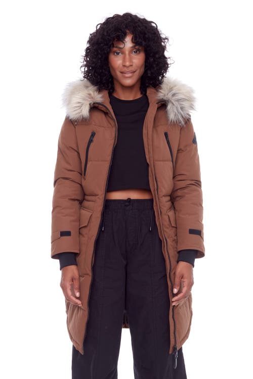 Alpine North Ukon Women's Vegan Down (recycled) Drawstring Parka In Maple