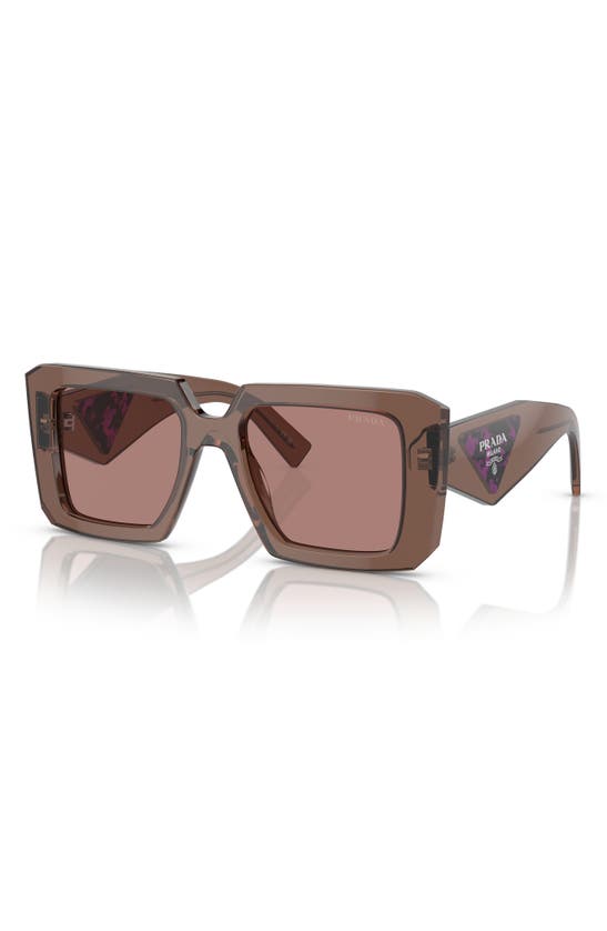 Prada 56mm Square Sunglasses In Lite Brown