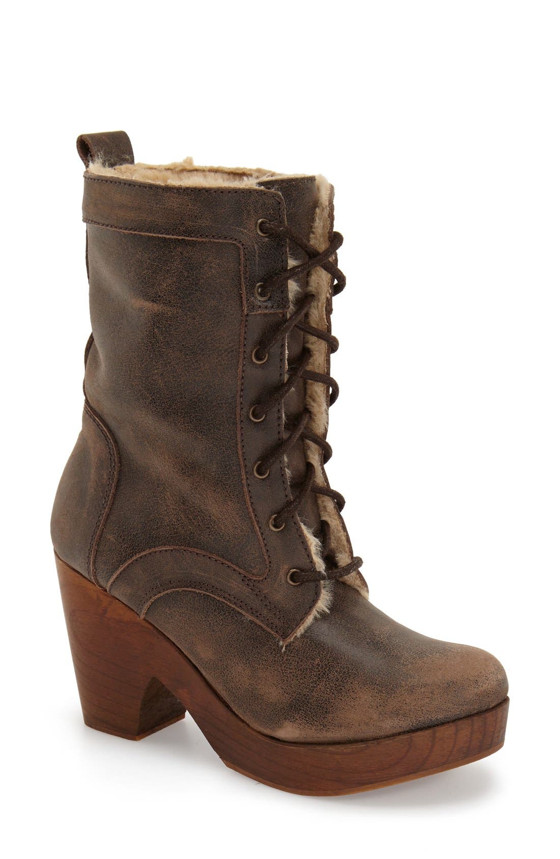 platform clog boots