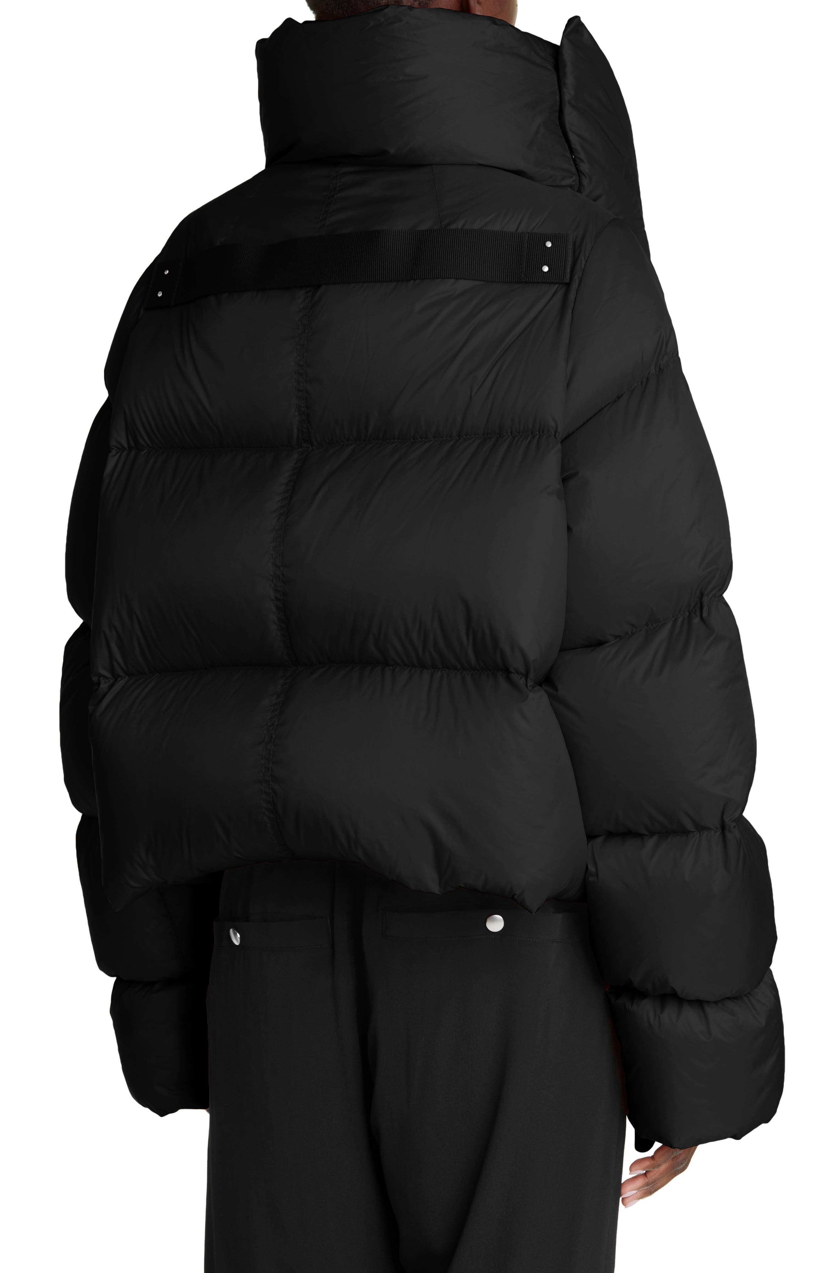 Rick Owens Women's Funnel-Neck Down Jacket - Black - Size 6