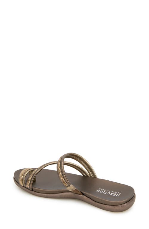 Shop Reaction Kenneth Cole Gia Crystal Strap Slide Sandal In Bronze