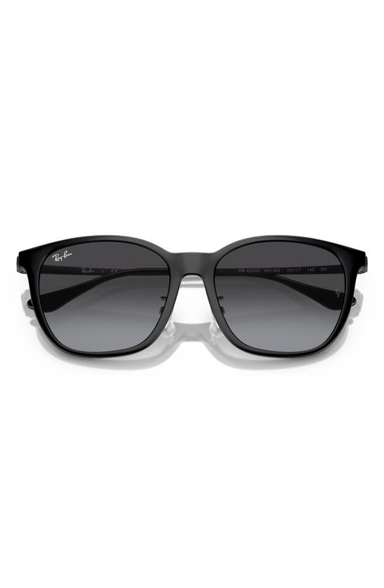 Ray Ban 55mm Gradient Square Sunglasses In Black