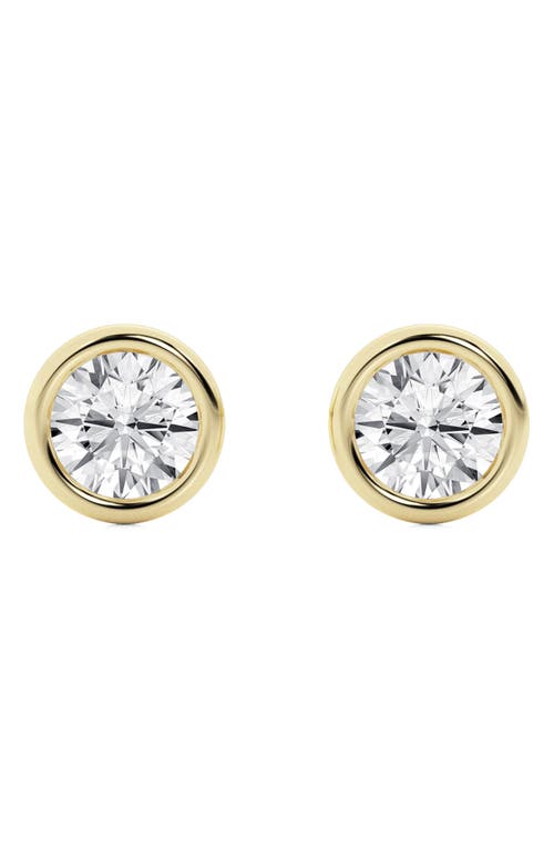 Shop Badgley Mischka Collection 14k Gold Round Cut Near Colorless Lab-created Diamond Stud Earrings