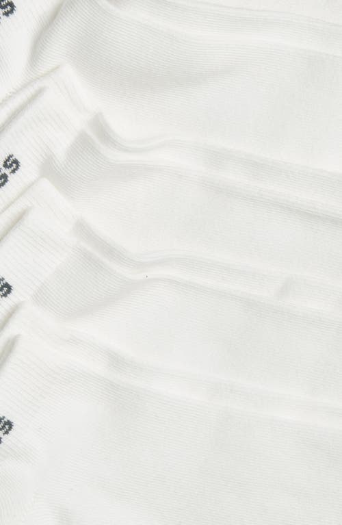 Shop Hugo Boss Boss 5-pack Logo Ankle Socks In White