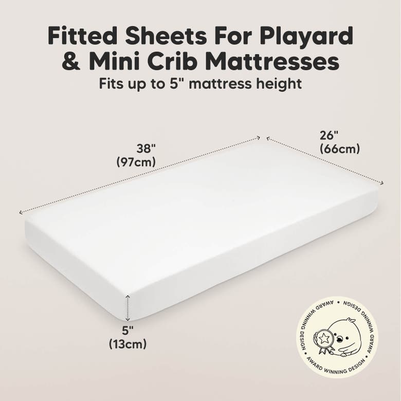 Keababies Soothe Fitted Mini Crib Sheet In Soft White
