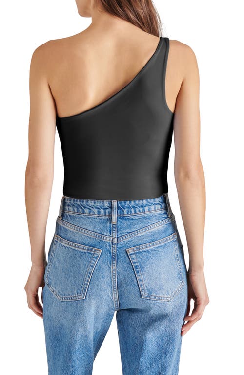 Shop Steve Madden Fauna One-shoulder Bodysuit In Black