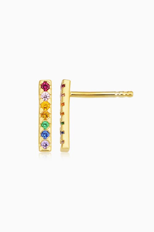 Oradina Life Of The Party Studs In Yellow Gold
