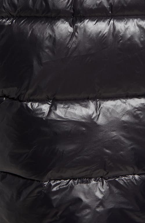 Noize Hank Luxe Shine Puffer Coat In Black