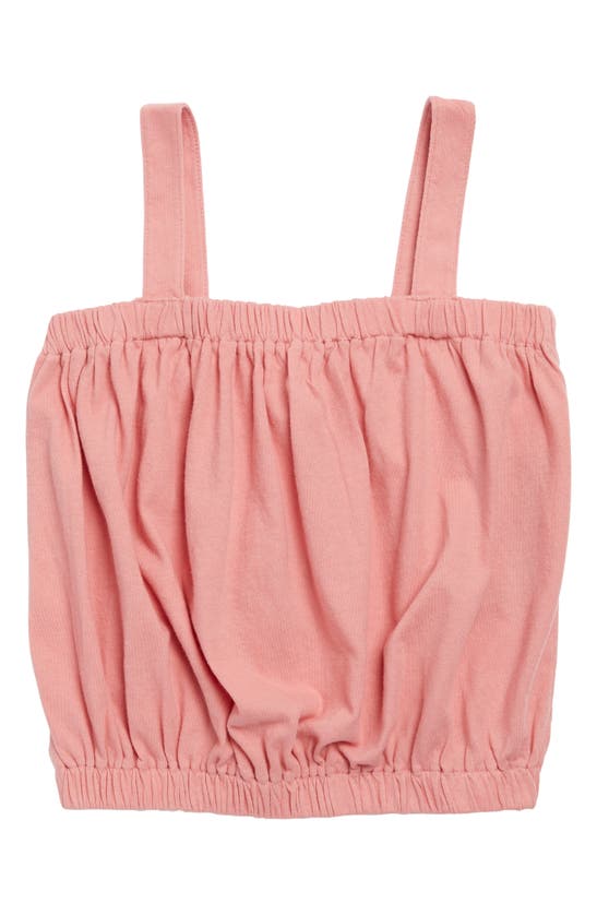 Melrose And Market Kids' Elastic Detail Tank Top In Coral Mauve