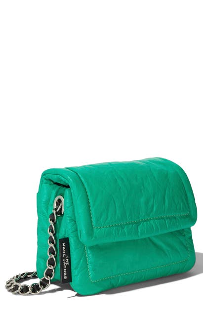 The Marc Jacobs The Mini Pillow Leather Shoulder Bag In Emerald
