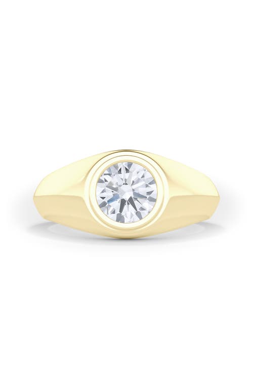 Hautecarat Round Brilliant Lab Created Diamond Ring In 2.50 Ctw 18k Yellow Gold