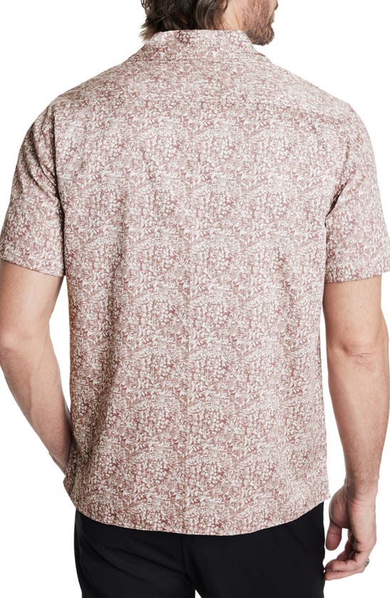 Shop John Varvatos Danny Jungle Print Camp Shirt In Mauvewood