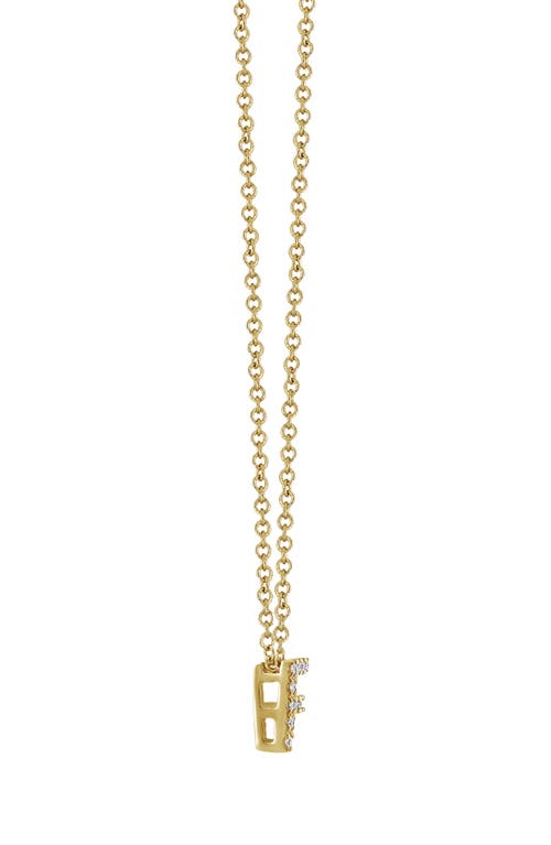 Bony Levy 18k Gold Pavé Diamond Initial Pendant Necklace In 18k Yellow Gold - F
