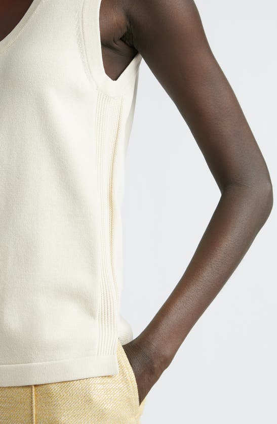 St John Santiago Scoop Neck Sweater In Ecru