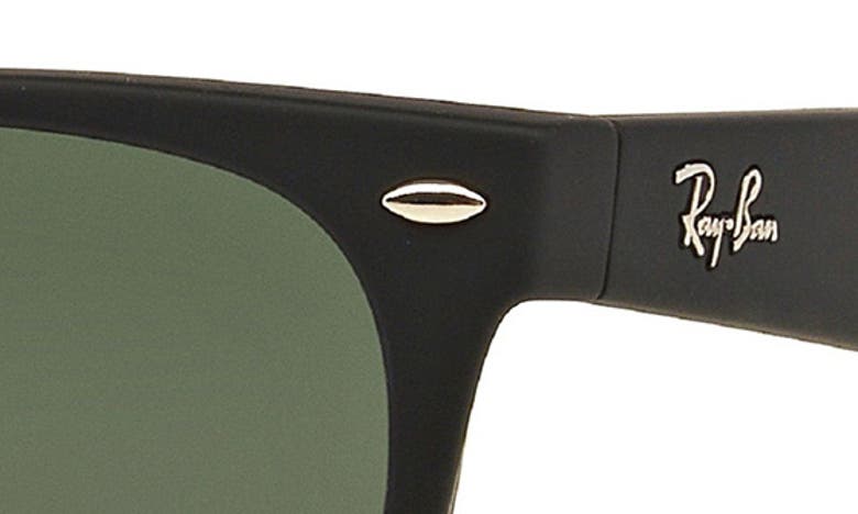 Shop Ray Ban Ray-ban New Wayfarer 55mm Rectangular Sunglasses In Matte Black