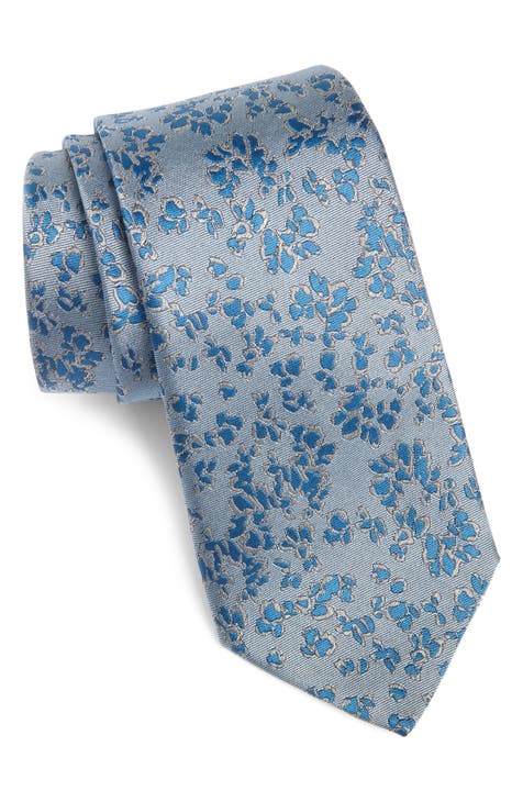 Sky Blue Paisley Tie in Extra Long Length