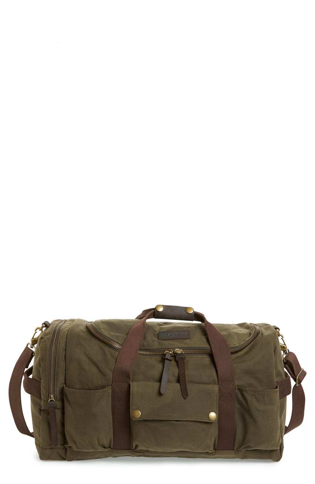 Barbour Waxed Canvas Duffel Bag Nordstrom