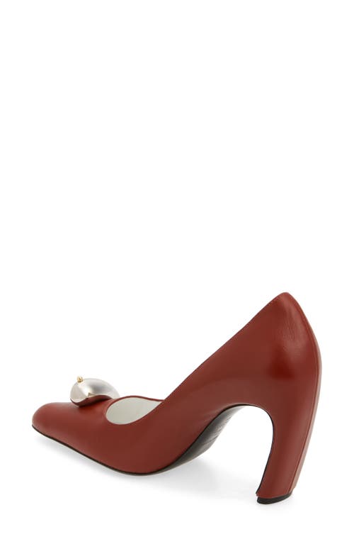 Shop Tory Burch Pierced Xl Pump In Sienna Red