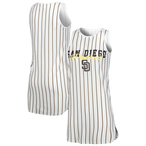 Women's Concepts Sport White Detroit Tigers Vigor Pinstripe Nightshirt