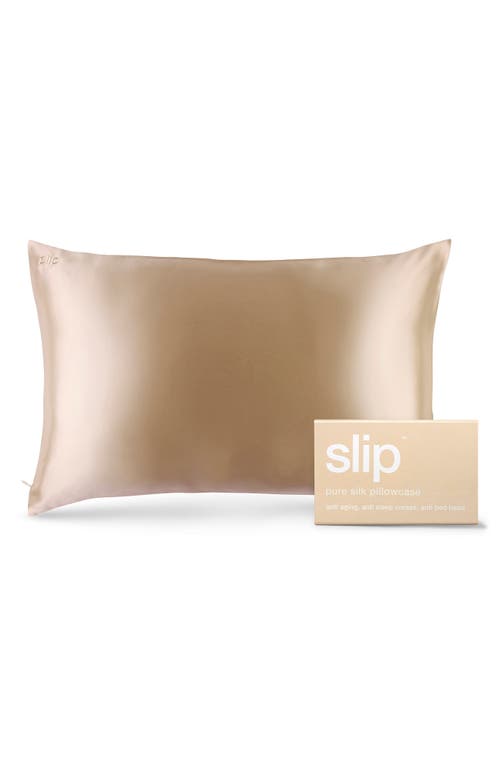 slip Pure Silk Pillowcase in Caramel at Nordstrom
