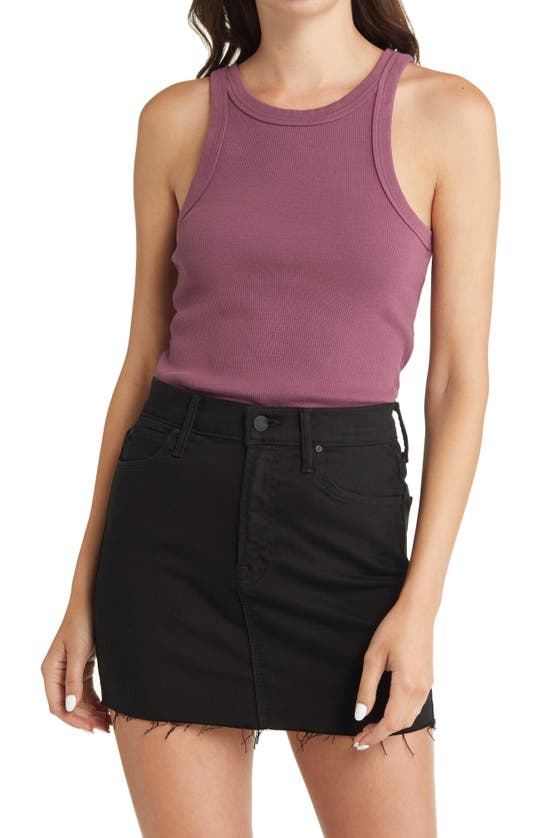 Mother The Chin Ups Stretch Cotton Tank In Wild Ginger