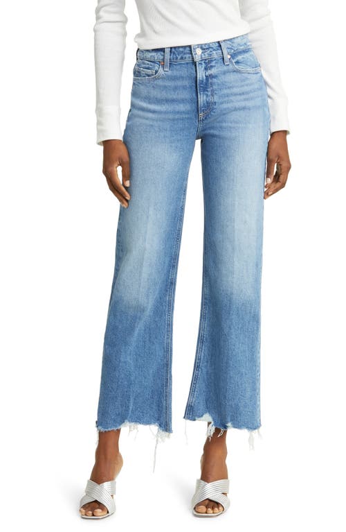 PAIGE Leenah Raw Hem High Waist Ankle Wide Leg Jeans Charming W/Allegro at Nordstrom,