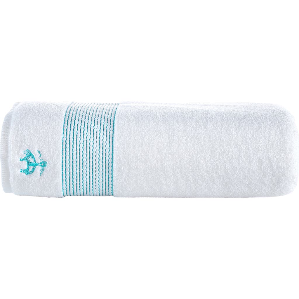 Brooks Brothers Robe Stripe Turkish Cotton Bath Sheet In Sea Glass