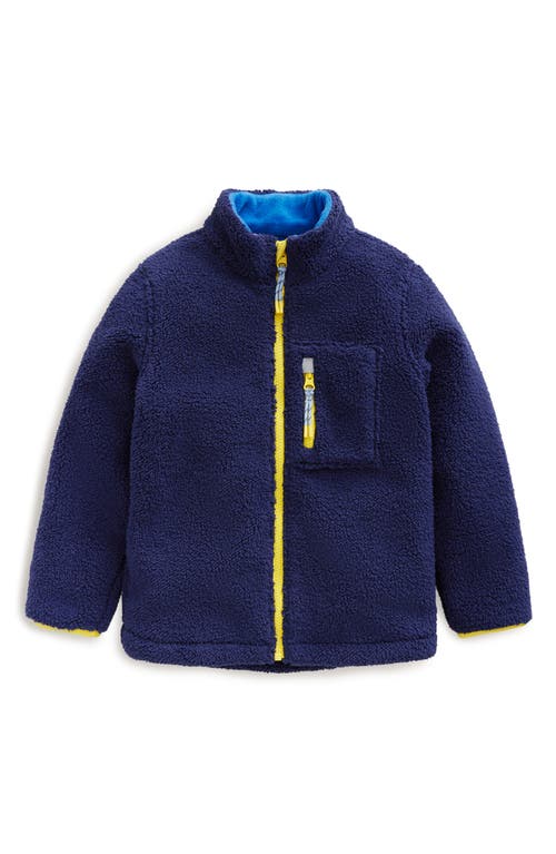 Shop Mini Boden Kids' Windproof Fleece Jacket In College Navy