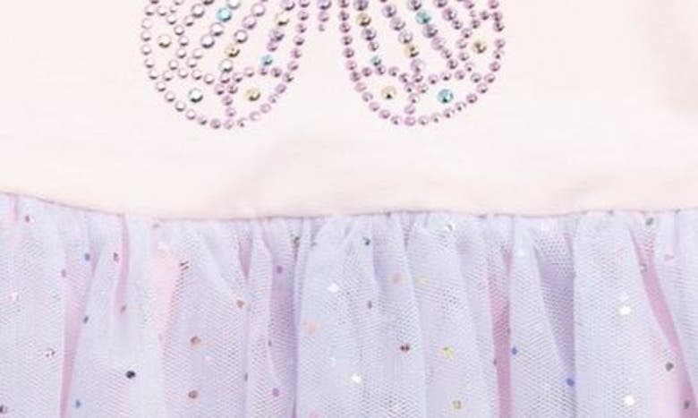 Shop Zunie Kids' Butterfly Tulle Dress In Orchid Multi