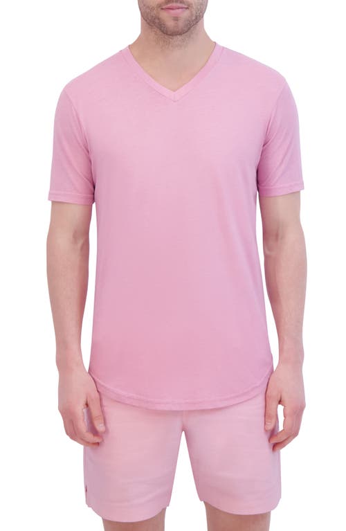 Goodlife Triblend Scallop V-neck T-shirt In Candy Pink