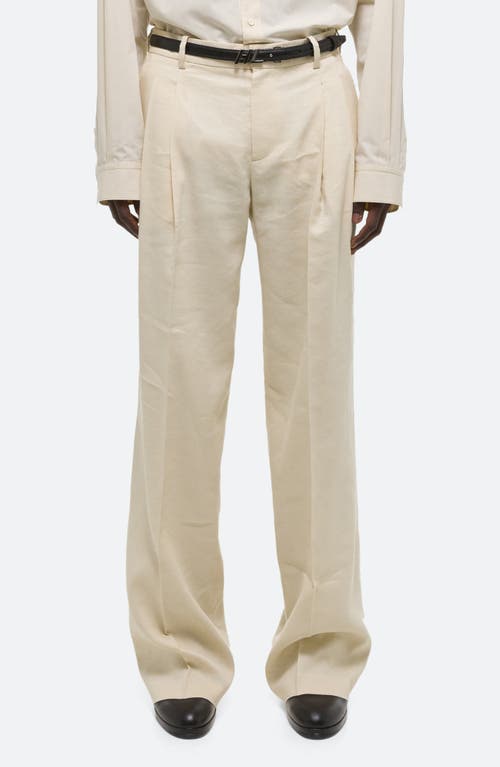 Helmut Lang Pressed-crease Straight Trousers In Summer Sand