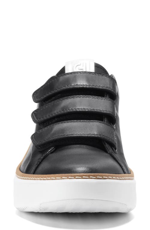 Shop Cole Haan Grandpro Topspin Strap Sneaker In Black/white