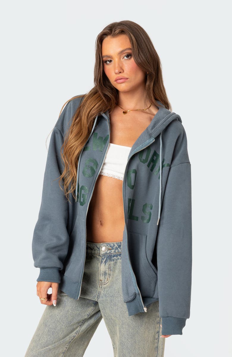 EDIKTED New York Angels Oversize Hoodie | Nordstrom