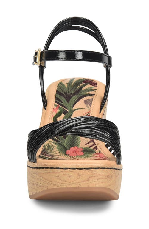 B O C By Børn Catalina Platform Wedge Sandal In Black
