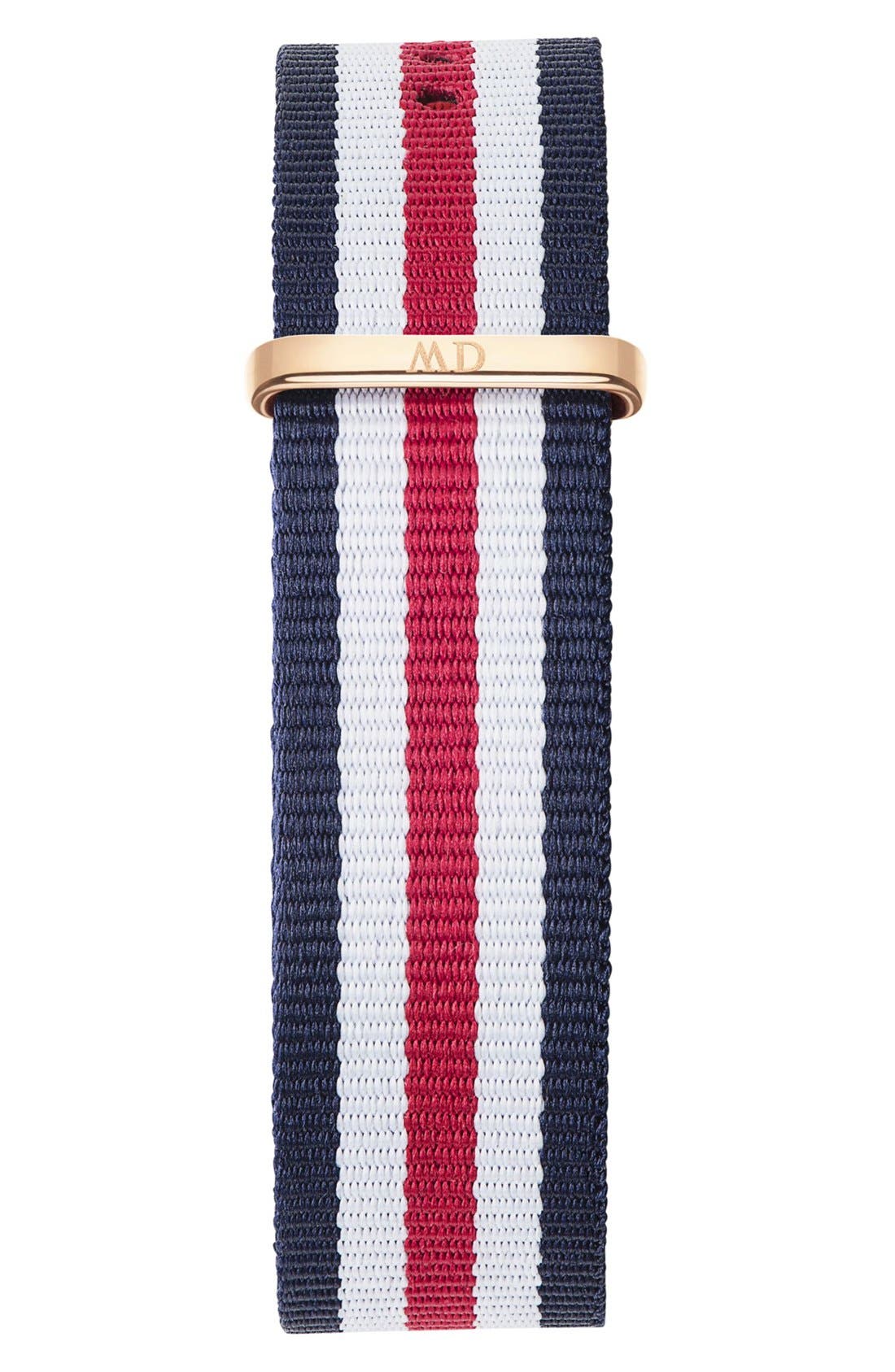 daniel wellington red white blue