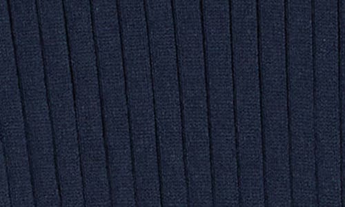 Shop 1.state Rib Crop Cardigan In Indigo Night