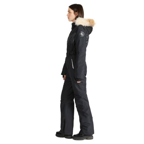 Pajar Women's Pearl Belted Mixed Media Ski Jumpsuit In Black